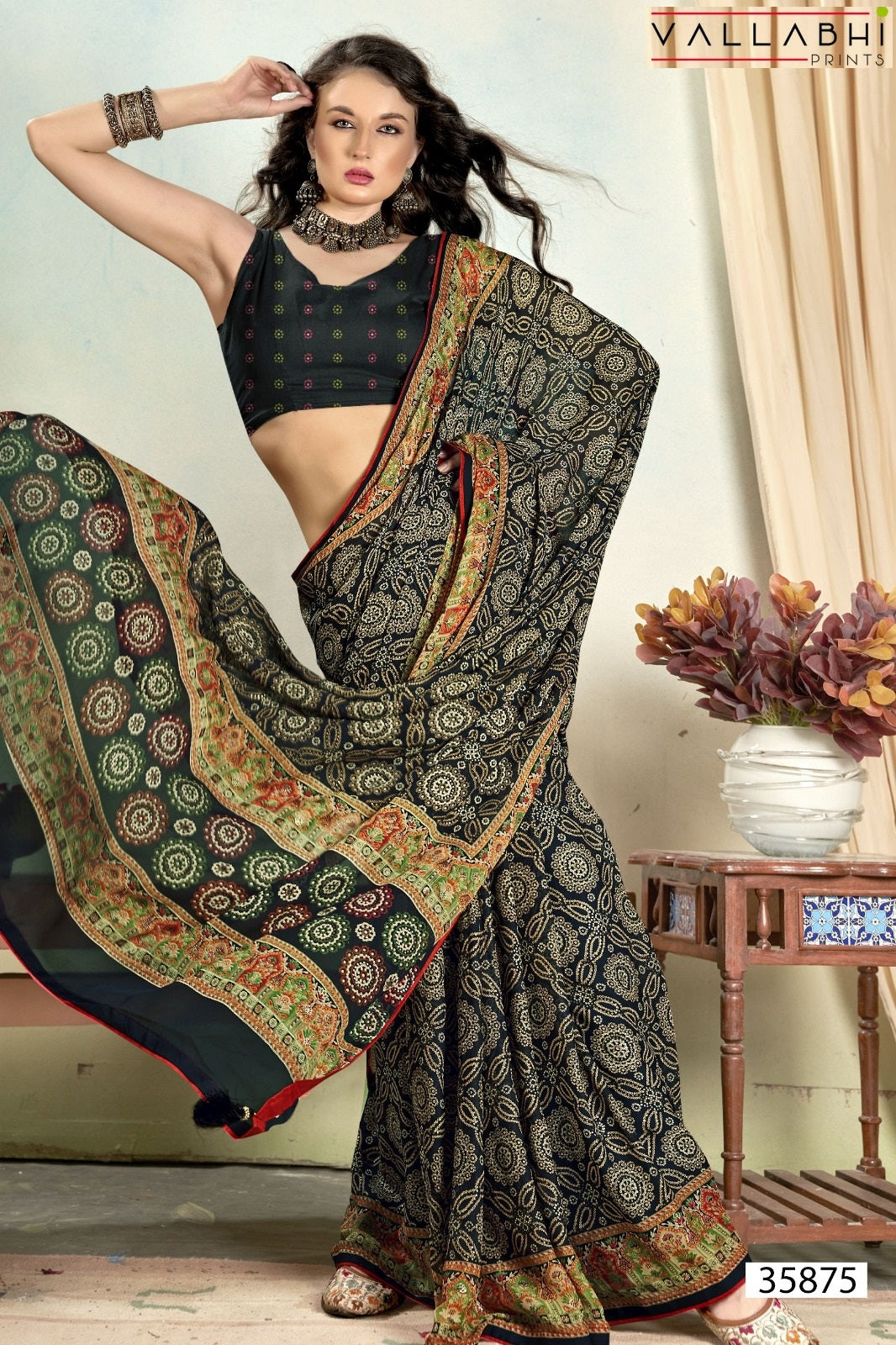 Ratnajyoti Vol 14 Vallabhi Prints Moss Sarees Exporter