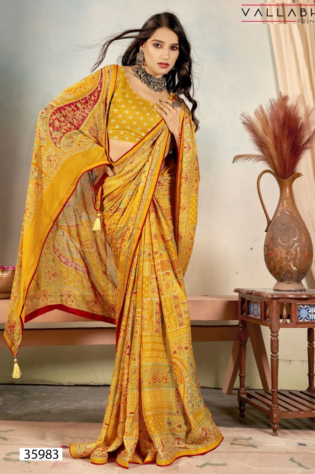 Ratnajyoti Vol 15 Vallabhi Prints Moss Sarees Manufacturer Ahmedabad
