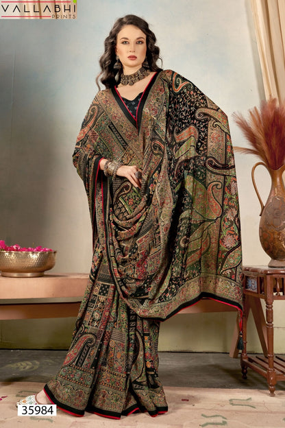 Ratnajyoti Vol 15 Vallabhi Prints Moss Sarees Manufacturer Ahmedabad