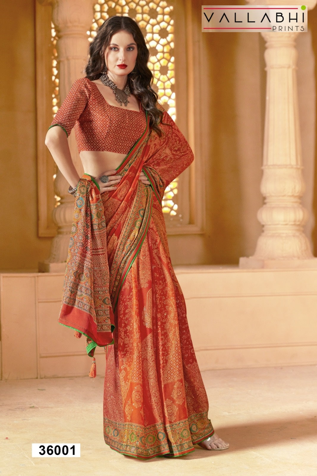 Ratnajyoti Vol 17 Vallabhi Prints Moss Sarees Wholesaler India