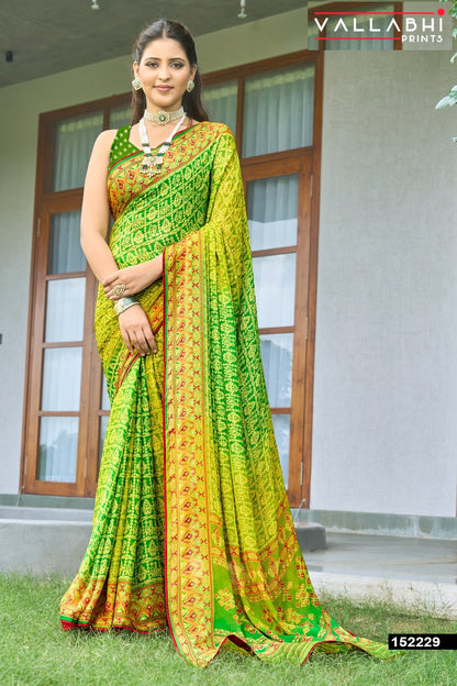 Ratnajyoti Vol 21 Vallabhi Prints Moss Sarees Supplier Ahmedabad