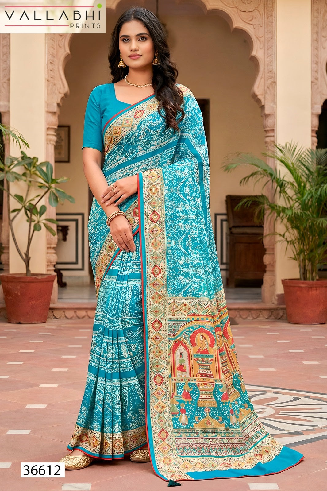 Ratnajyoti Vol 25 Vallabhi Prints Moss Georgette Sarees Wholesaler Gujarat