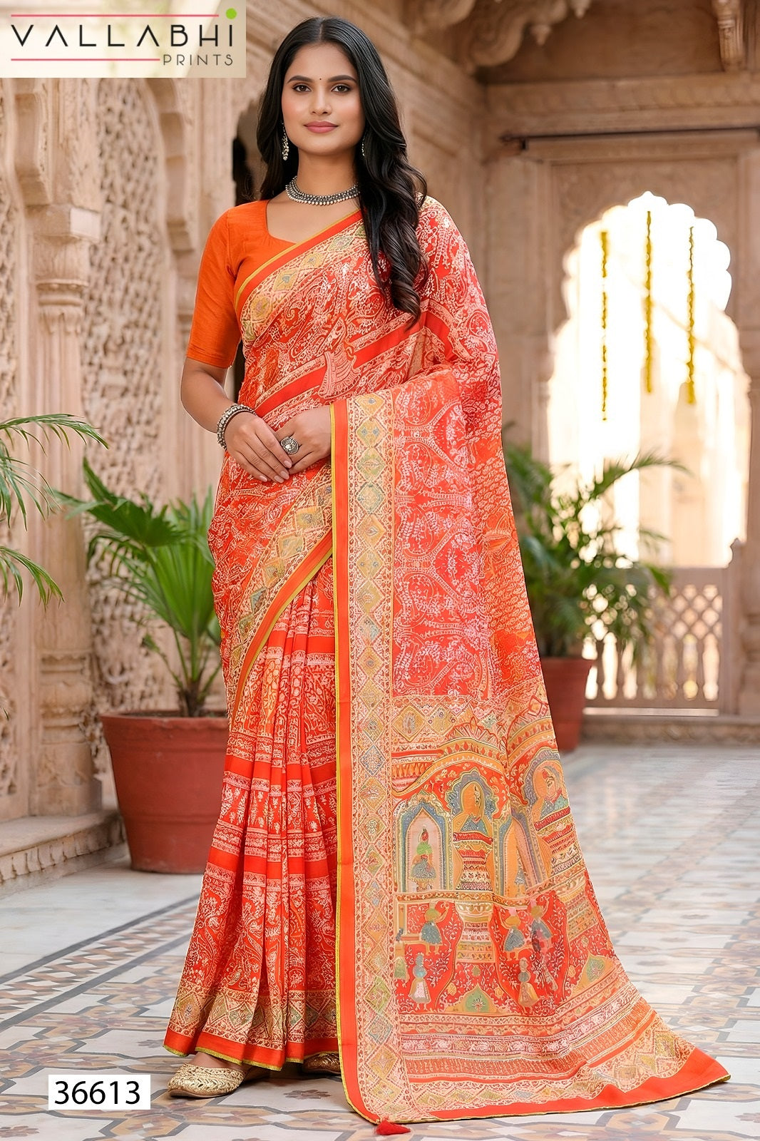 Ratnajyoti Vol 25 Vallabhi Prints Moss Georgette Sarees Wholesaler Gujarat