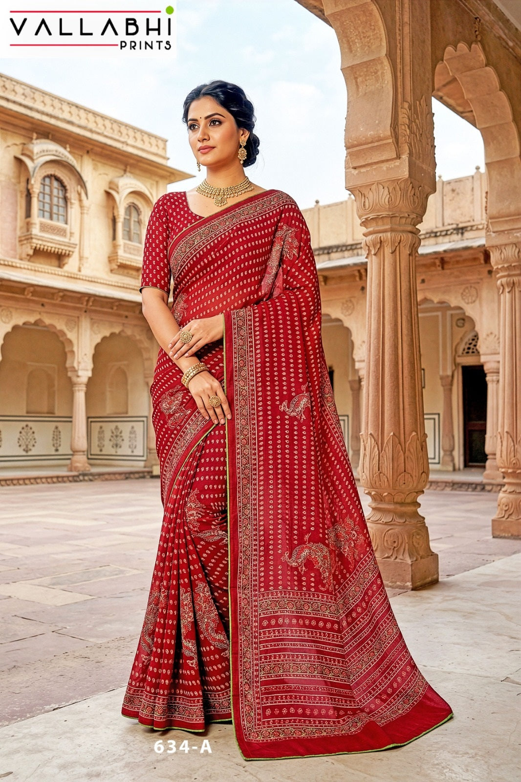 Ratnajyoti Vol 28 Vallabhi Prints Moss Georgette Sarees Exporter Ahmedabad