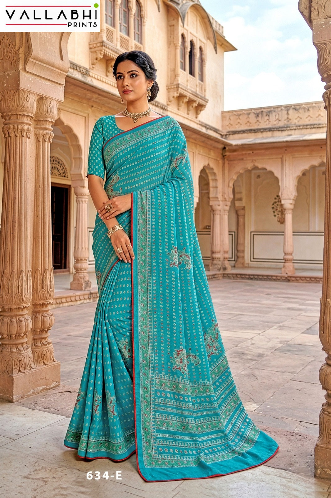 Ratnajyoti Vol 28 Vallabhi Prints Moss Georgette Sarees Exporter Ahmedabad