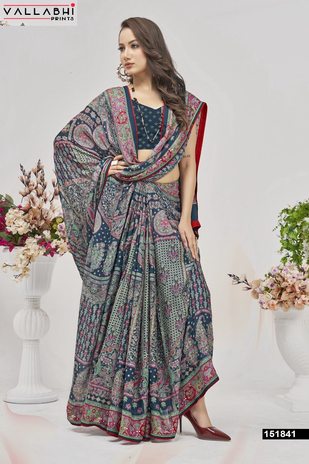 Ratnajyoti Vol 5 Vallabhi Prints Moss Sarees Manufacturer