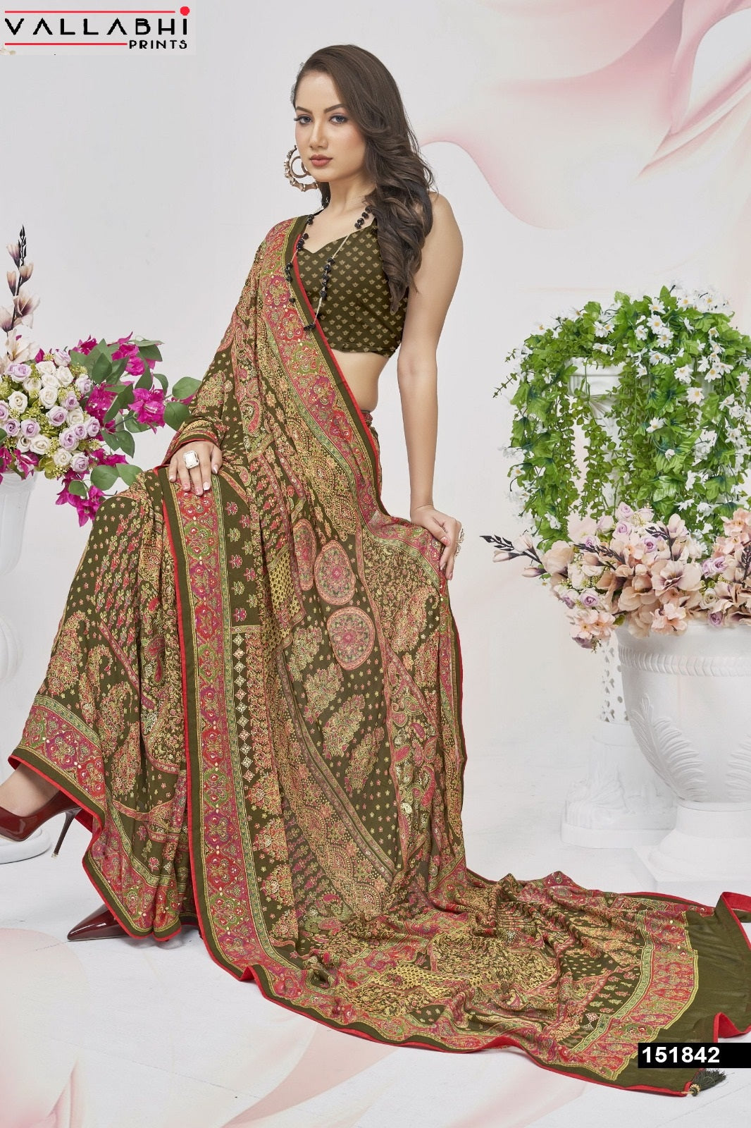Ratnajyoti Vol 5 Vallabhi Prints Moss Sarees Manufacturer