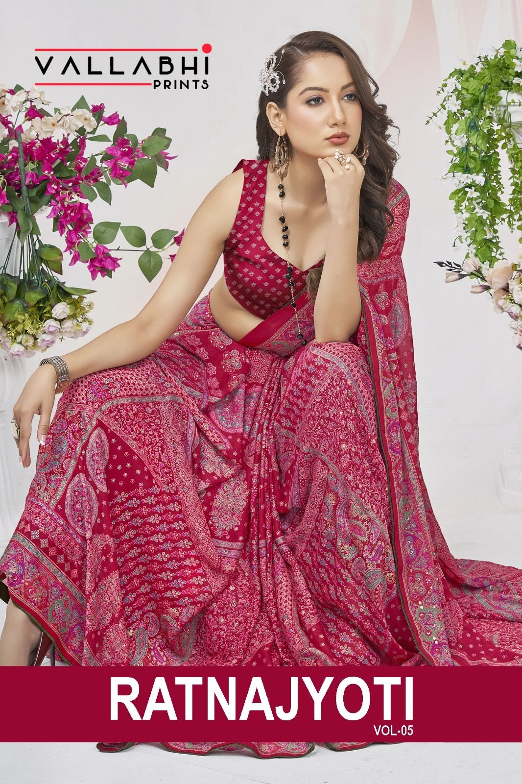 Ratnajyoti Vol 5 Vallabhi Prints Moss Sarees Manufacturer