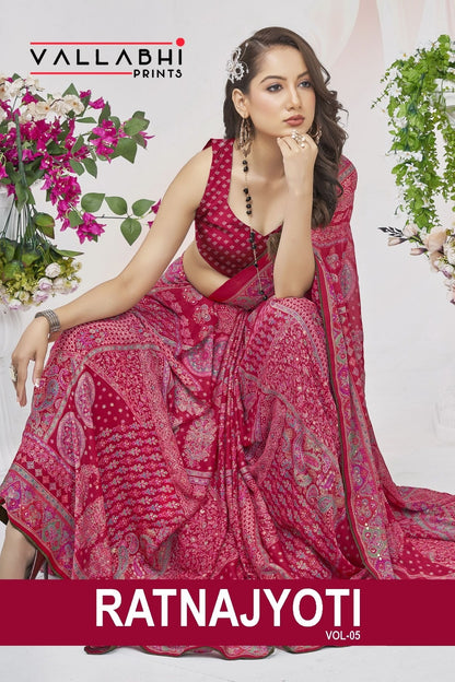 Ratnajyoti Vol 5 Vallabhi Prints Moss Sarees Manufacturer