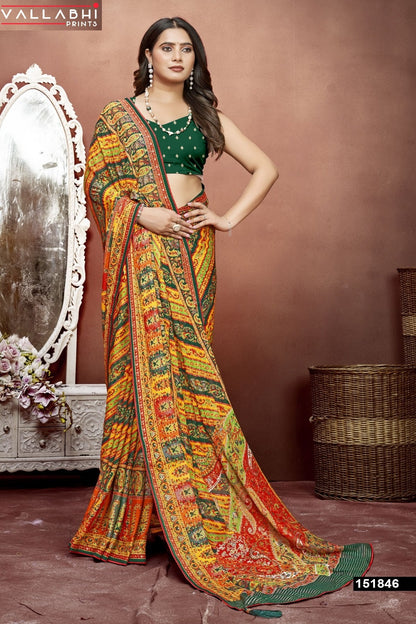 Ratnajyoti Vol 6 Vallabhi Prints Moss Sarees Supplier