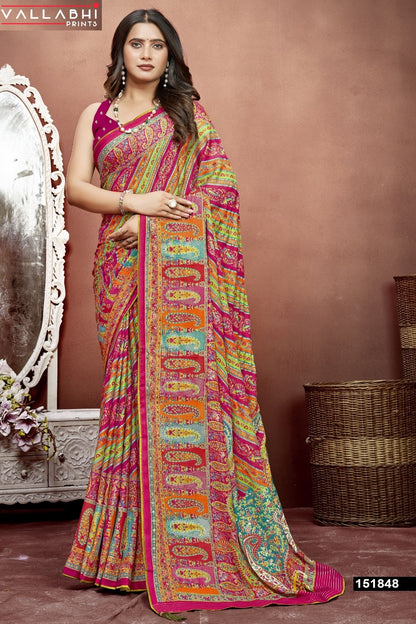 Ratnajyoti Vol 6 Vallabhi Prints Moss Sarees Supplier
