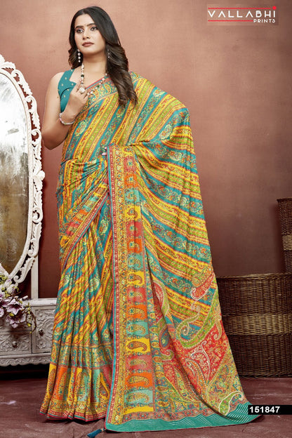 Ratnajyoti Vol 6 Vallabhi Prints Moss Sarees Supplier