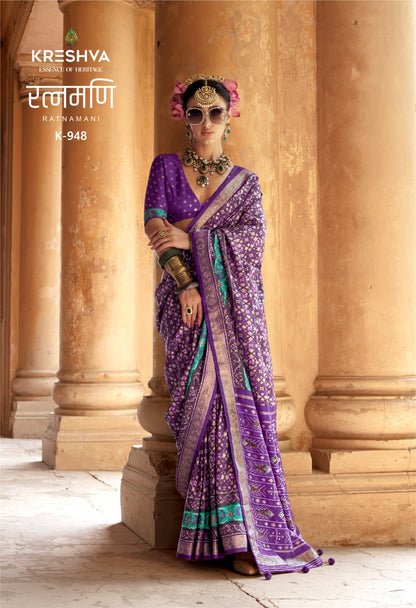 Ratnamani 945-950 Kreshva Pv Silk Sarees Wholesaler