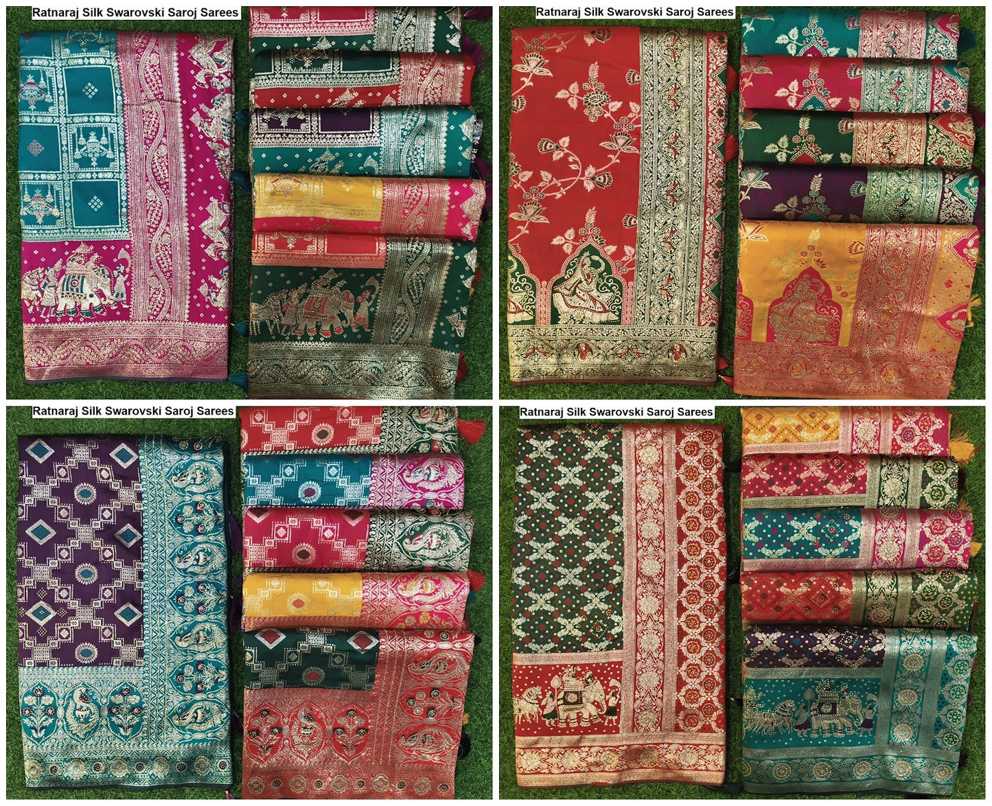 Ratnaraj Silk Swarovski Saroj Sarees Exporter