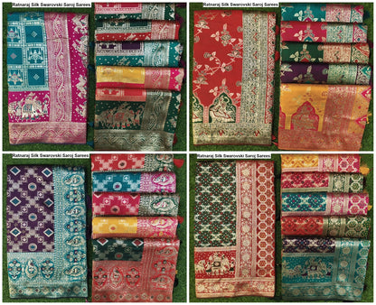 Ratnaraj Silk Swarovski Saroj Sarees Exporter