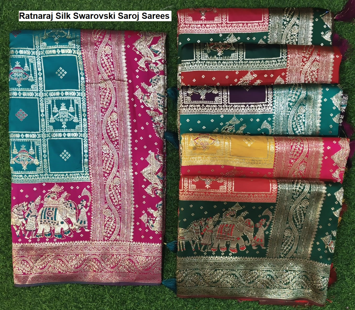Ratnaraj Silk Swarovski Saroj Sarees Exporter