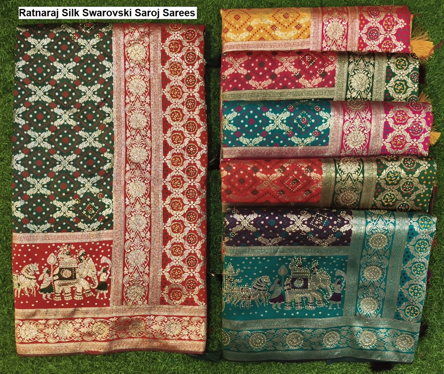 Ratnaraj Silk Swarovski Saroj Sarees Exporter