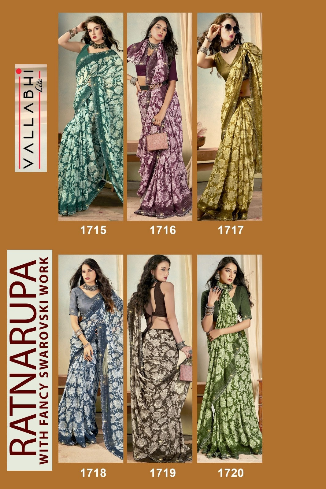 Ratnarupa Vallabhi Lite Georgette Sarees Wholesaler Ahmedabad