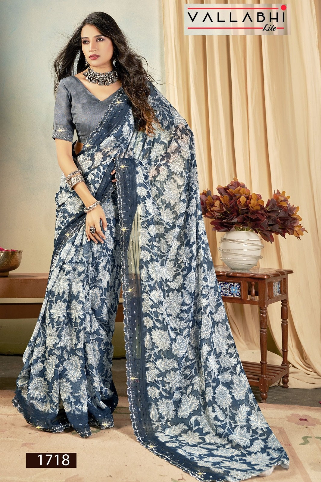 Ratnarupa Vallabhi Lite Georgette Sarees Wholesaler Ahmedabad