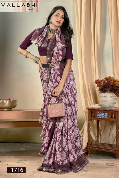 Ratnarupa Vallabhi Lite Georgette Sarees Wholesaler Ahmedabad