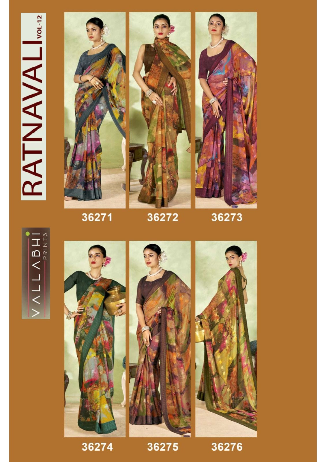 Ratnavali Vol 12 Vallabhi Prints Moss Sarees Supplier Gujarat