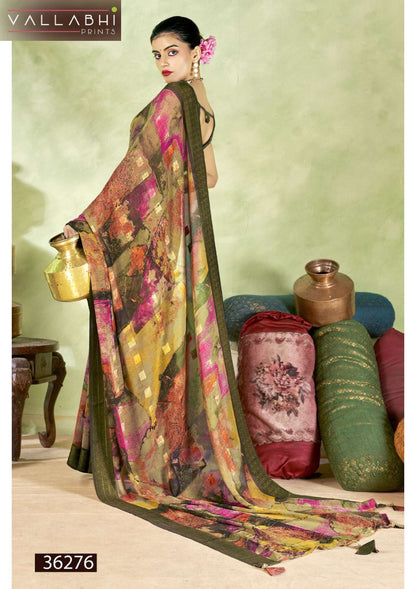 Ratnavali Vol 12 Vallabhi Prints Moss Sarees Supplier Gujarat
