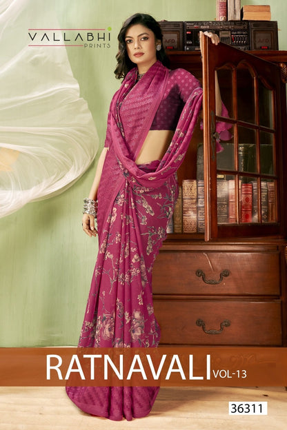 Ratnavali Vol 13 Vallabhi Prints Georgette Sarees Manufacturer India