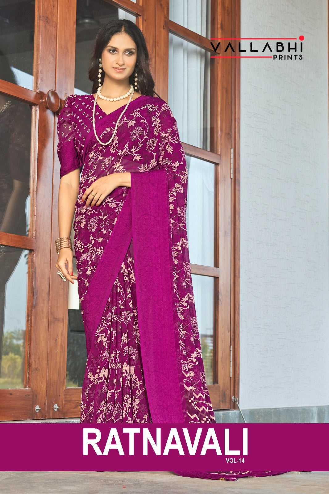 Ratnavali Vol 14 Vallabhi Prints Georgette Sarees Supplier India