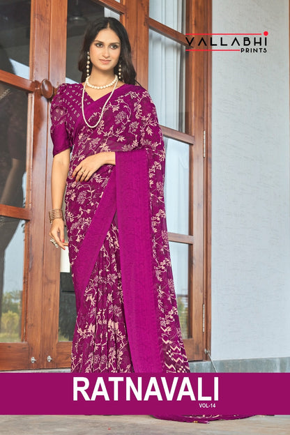 Ratnavali Vol 14 Vallabhi Prints Georgette Sarees Supplier India
