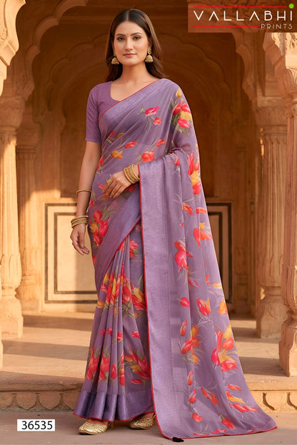 Ratnavali Vol 17 Vallabhi Prints Georgette Sarees Exporter Gujarat