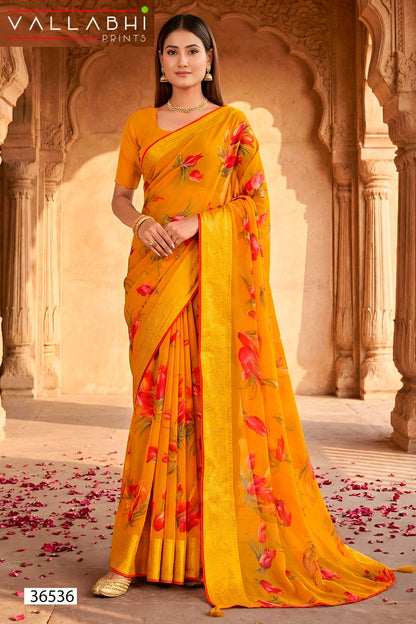 Ratnavali Vol 17 Vallabhi Prints Georgette Sarees Exporter Gujarat