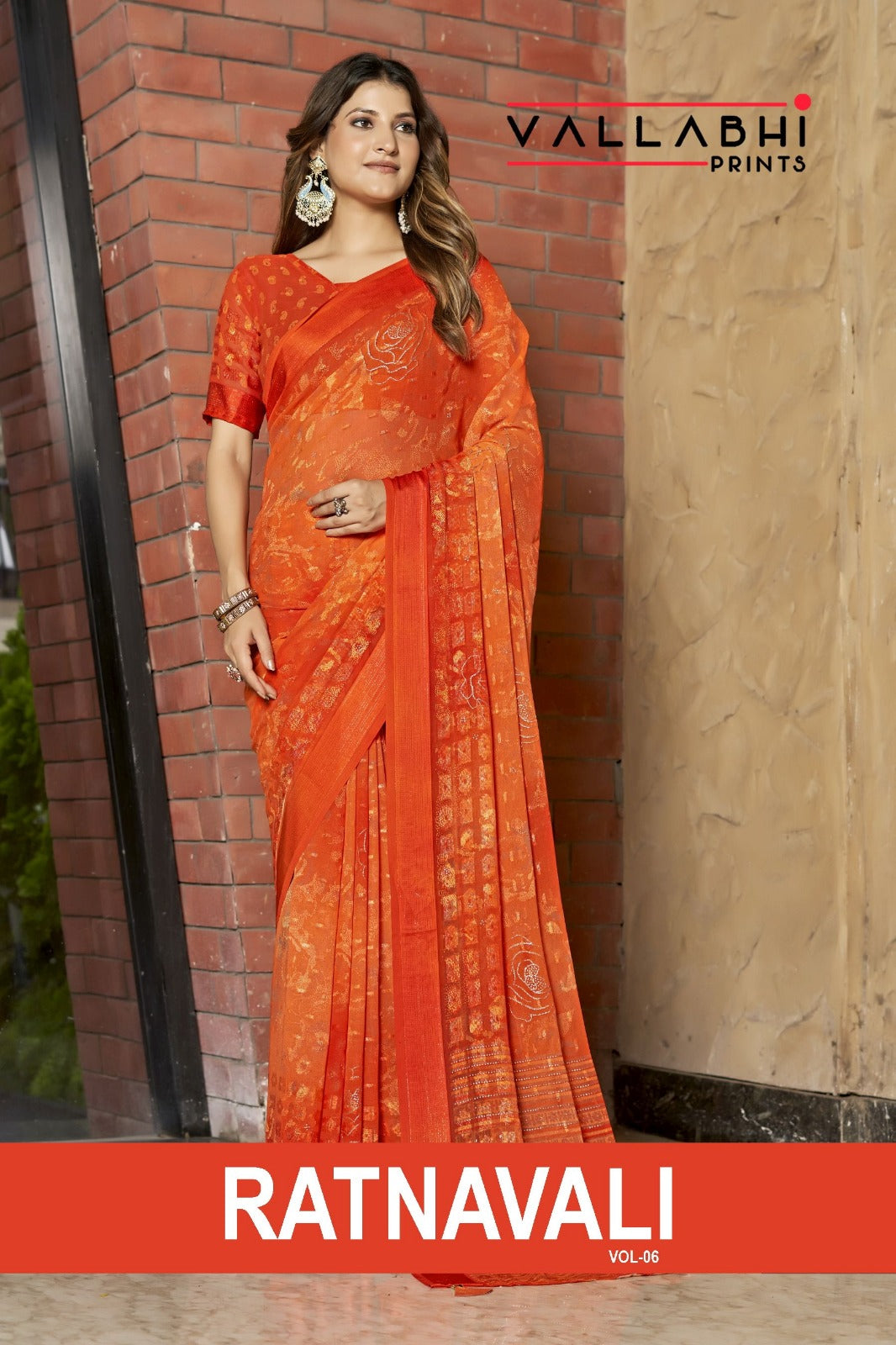 Ratnavali Vol 6 Vallabhi Prints Georgette Sarees Manufacturer Ahmedabad