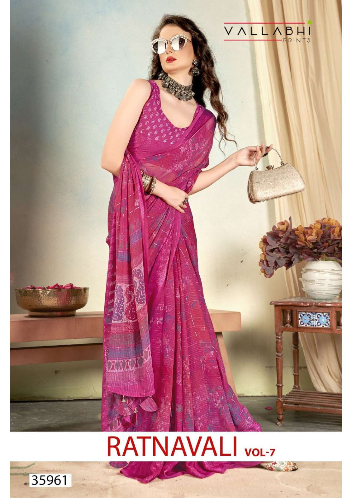 Ratnavali Vol 7 Vallabhi Prints Georgette Sarees Supplier India