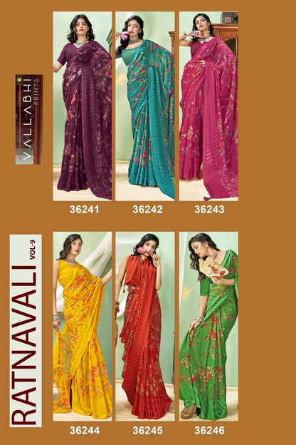 Ratnavali Vol 9 Vallabhi Prints Georgette Sarees Supplier
