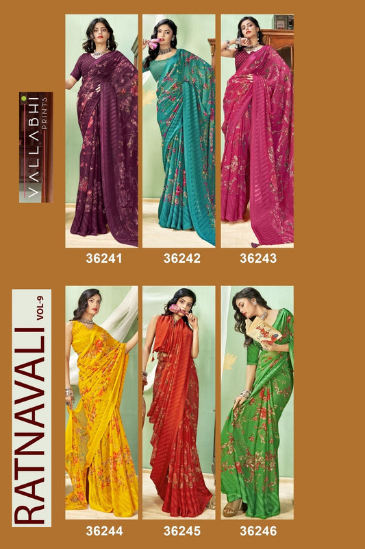 Ratnavali Vol 9 Vallabhi Prints Georgette Sarees Supplier