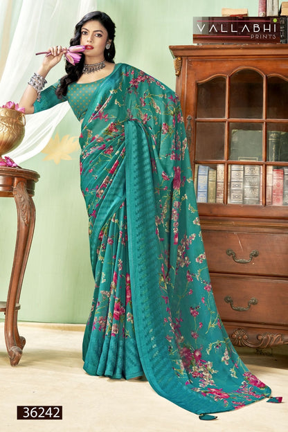 Ratnavali Vol 9 Vallabhi Prints Georgette Sarees Supplier