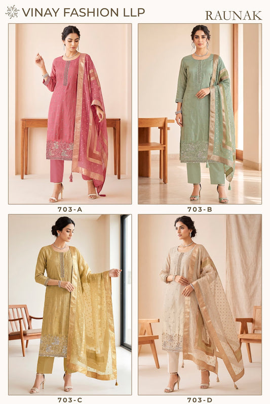 Raunak Kuleesh Vinay Fashion Llp Crystal Pant Style Suits Wholesaler Gujarat