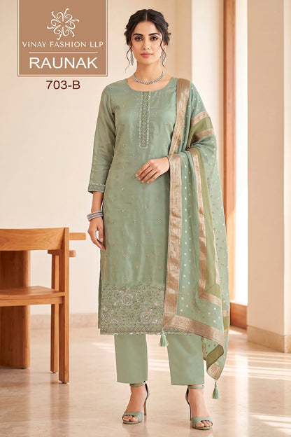 Raunak Kuleesh Vinay Fashion Llp Crystal Pant Style Suits Wholesaler Gujarat