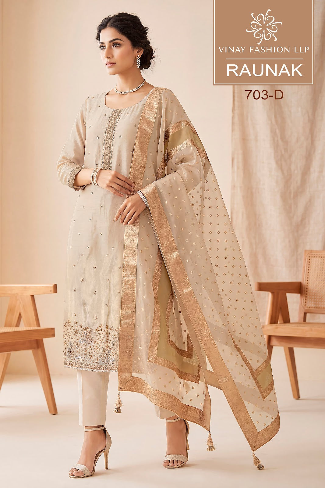 Raunak Kuleesh Vinay Fashion Llp Crystal Pant Style Suits Wholesaler Gujarat