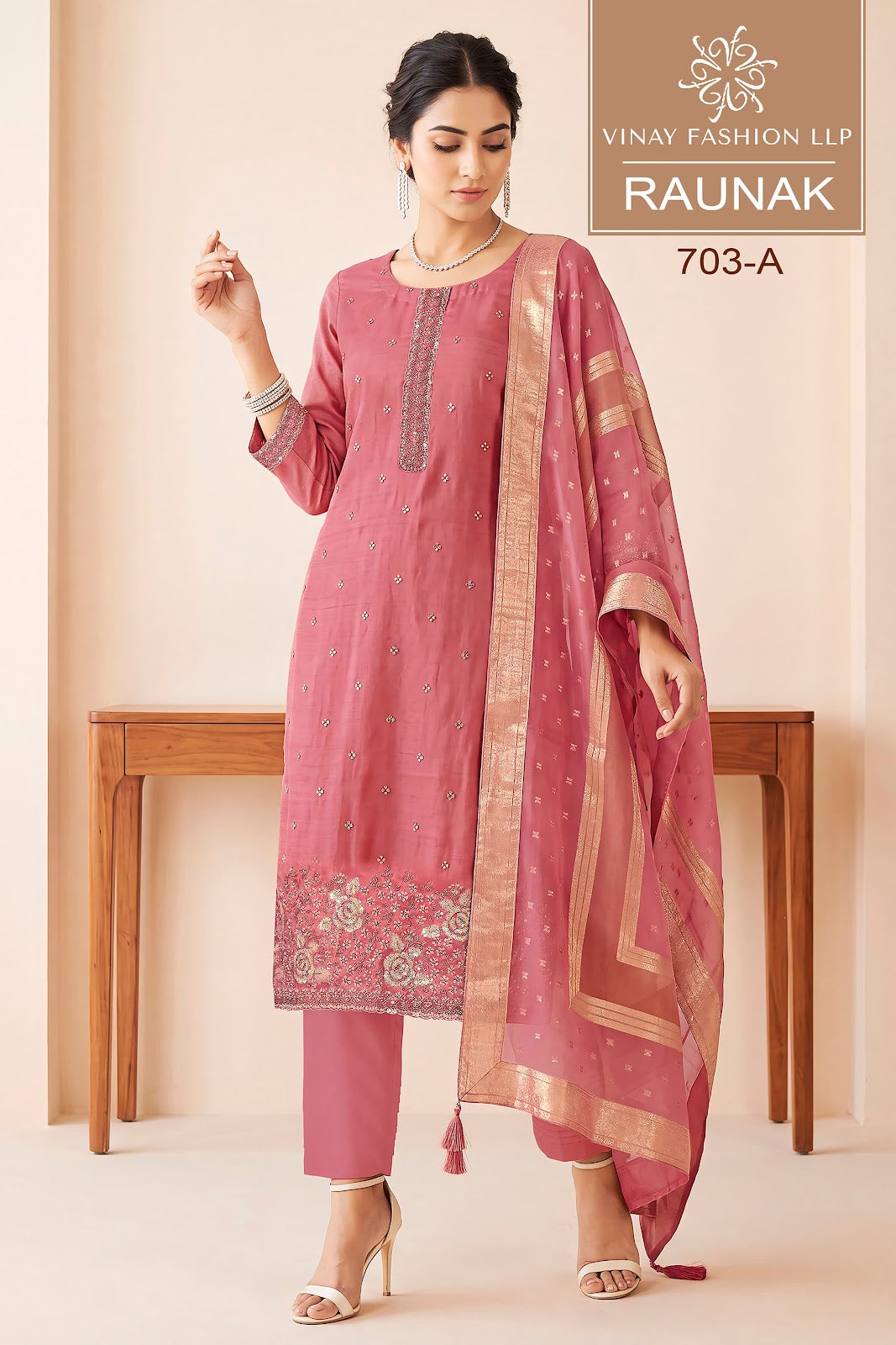 Raunak Kuleesh Vinay Fashion Llp Crystal Pant Style Suits Wholesaler Gujarat
