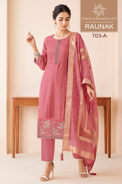 Raunak Kuleesh Vinay Fashion Llp Crystal Pant Style Suits Wholesaler Gujarat