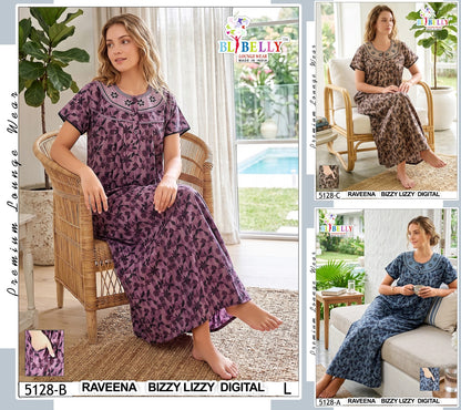 Raveena 5125-5136 Belly Lizzy Bizzy Night Gowns Wholesaler