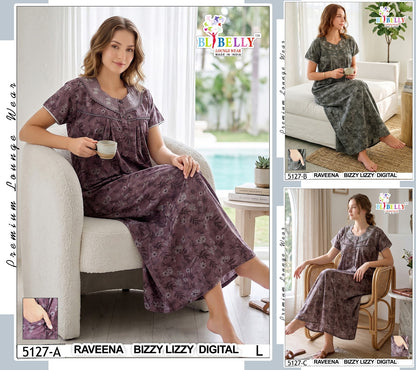Raveena 5125-5136 Belly Lizzy Bizzy Night Gowns Wholesaler