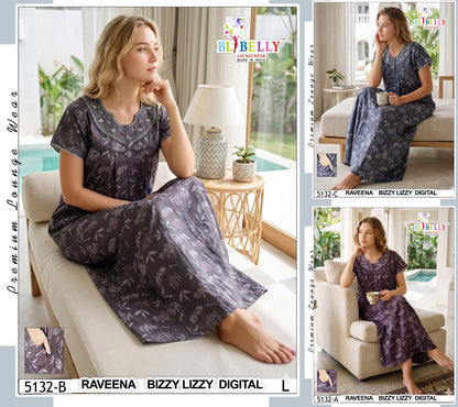 Raveena 5125-5136 Belly Lizzy Bizzy Night Gowns Wholesaler