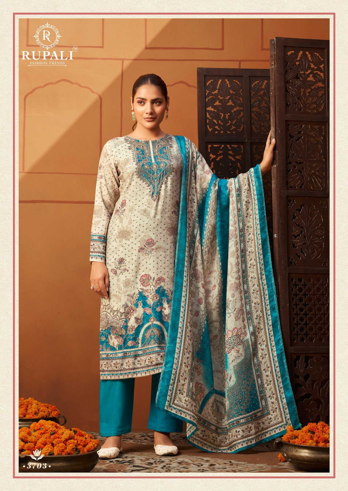 Raveena Vol 2 Rupali Pure Viscose Muslin Karachi Salwar Suits Wholesale Price