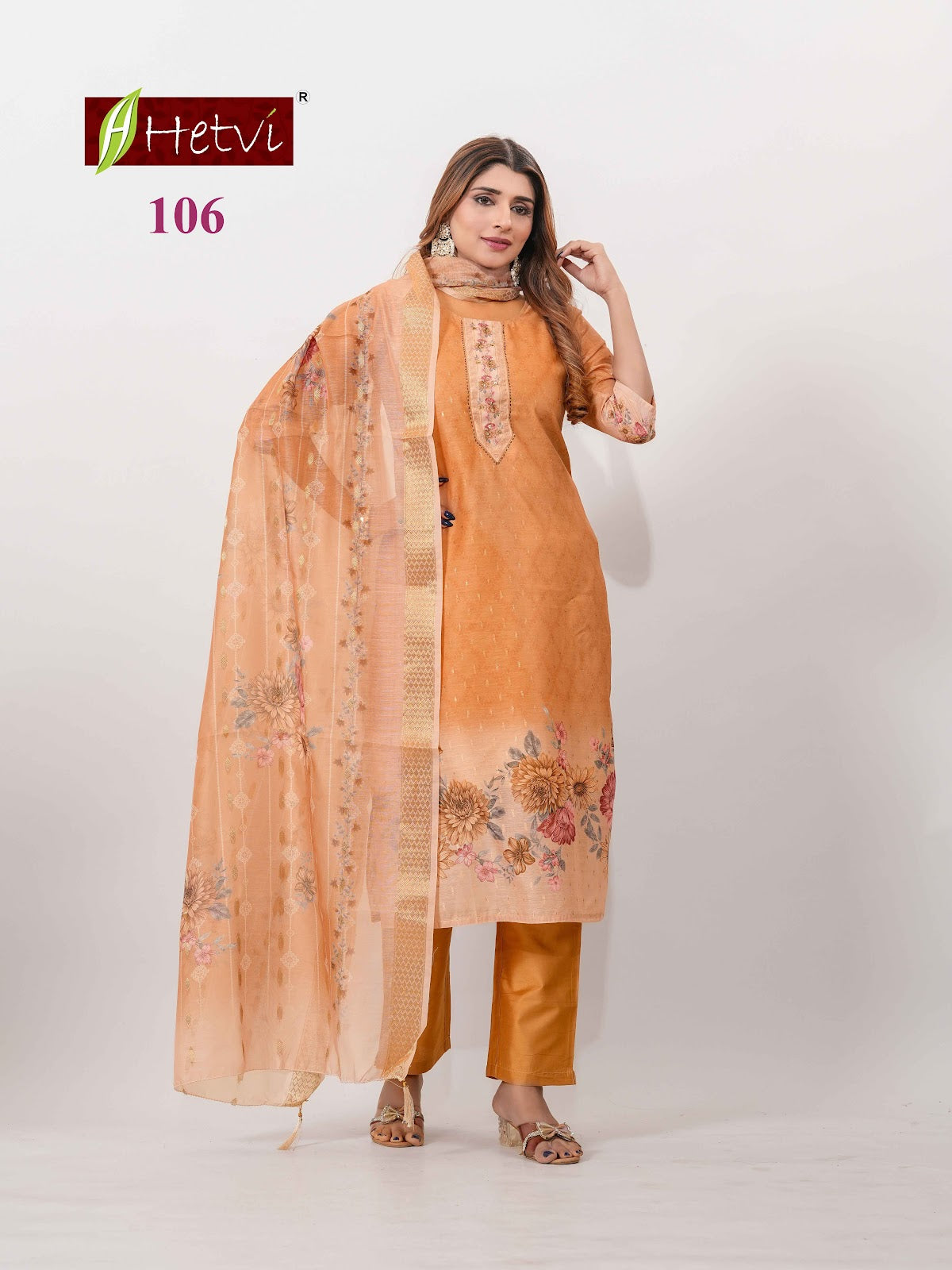 Ravina Hetvi Silk Readymade Pant Style Suits Supplier Gujarat