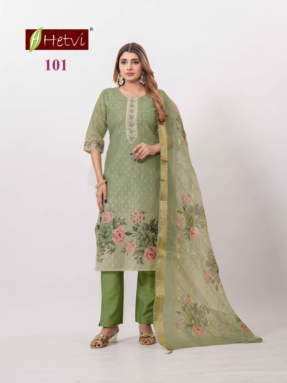Ravina Hetvi Silk Readymade Pant Style Suits Supplier Gujarat