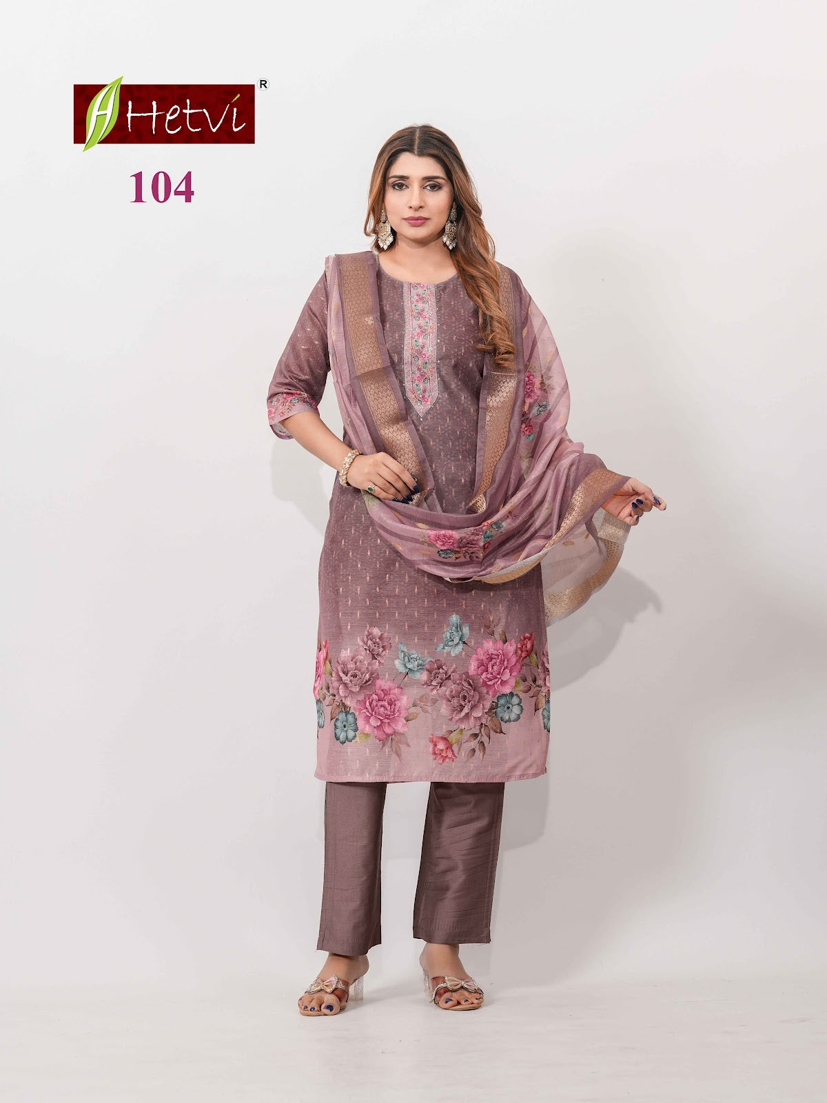 Ravina Hetvi Silk Readymade Pant Style Suits Supplier Gujarat