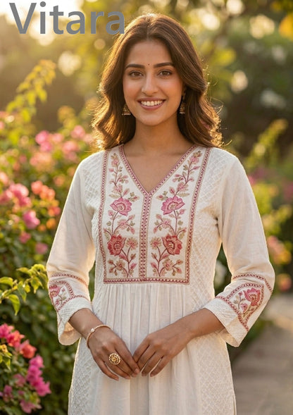 Ravina Vitara Cambric Readymade Cotton Pant Suits Wholesale Price