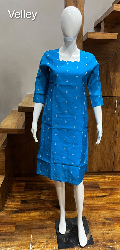 Raw Silk 2109 Velley Knee Length Kurtis Manufacturer